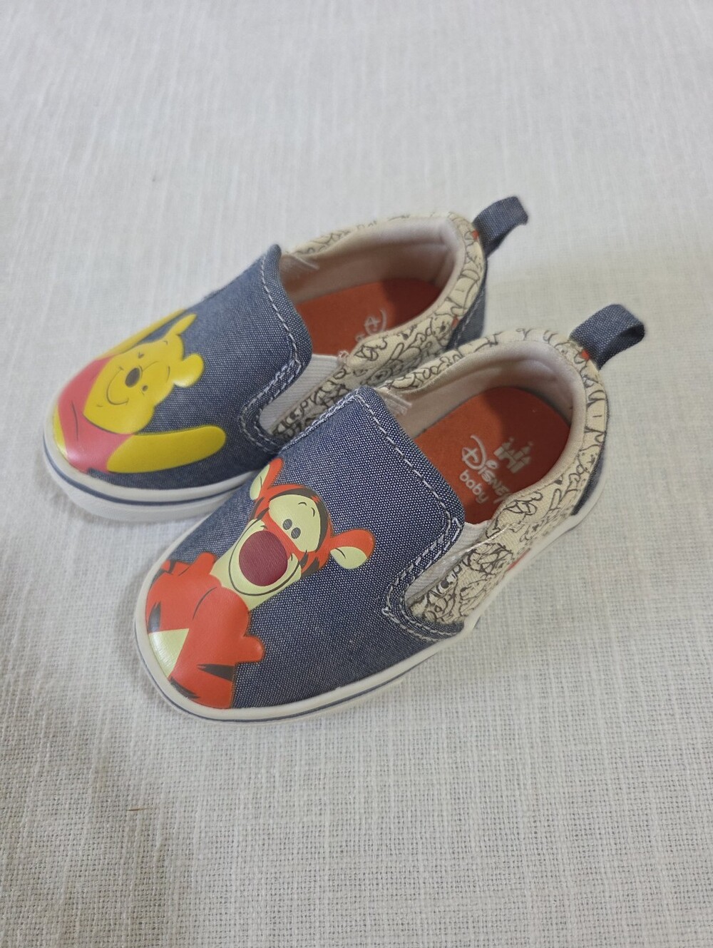 Disney Baby Kids Slip-On Sneakers with Winnie the Pooh & Tigger Baby 5
